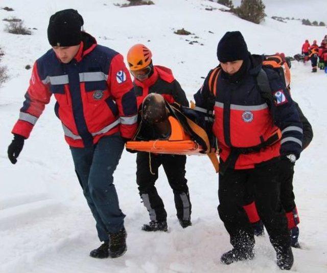 Kayak Merkezinde Arama Kurtarma Tatbikatı