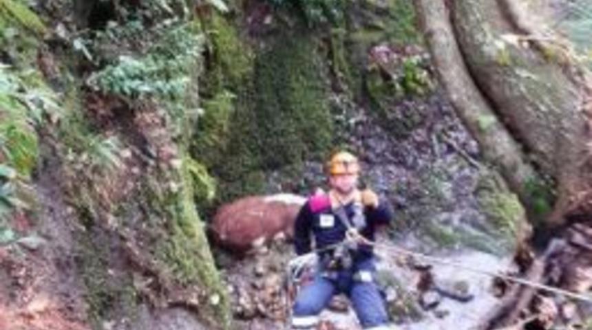 İtfaiyeden İnek Kurtarma Operasyonu