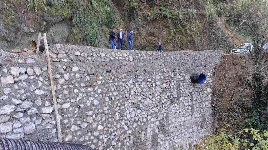 Altınordu&rsquo;da İstinat Duvarı &Ccedil;alışmaları