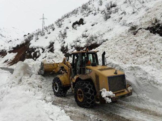 Yola Düşen Çığ 2 Saatte Temizlendi