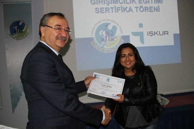 Fethiye’de 101 Yeni Girişimci Sertifika Aldı