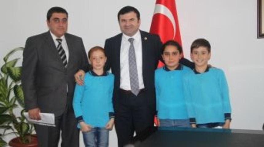 Minik &Ouml;ğrencilerden Kaymakam Tanrıseven&rsquo;e Ziyareti