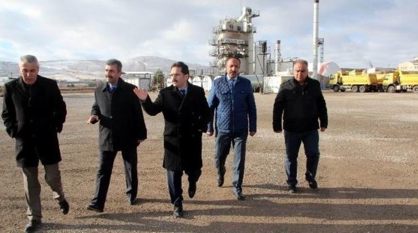 İl Özel İdaresi Genel Sekreteri Kaya, Asfalt Plent Tesislerini İnceledi