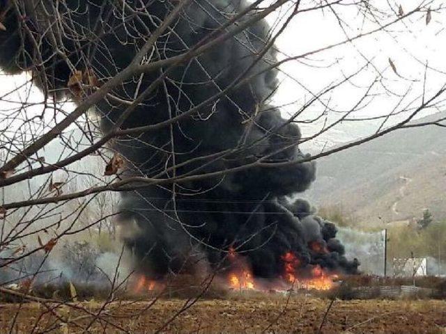 Askeri Alanda Kontrolden Çıkan Alevler Paniğe Neden Oldu