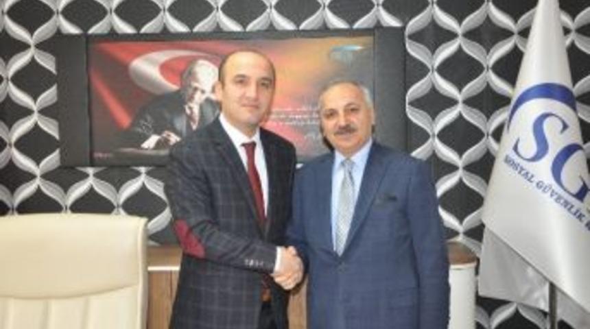 Esob Başkanı Din&ccedil;er&rsquo;den Yeni Sgk M&uuml;d&uuml;r&uuml; &Ouml;z&rsquo;e Ziyaret