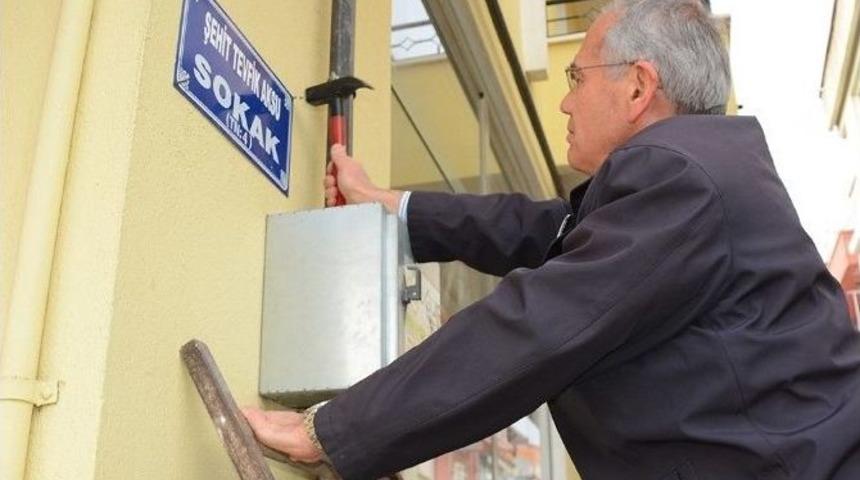 Dinar&rsquo;da Şehidin İsmi Sokağa Verildi