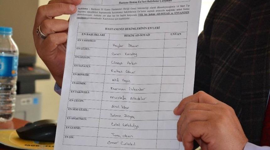 T&uuml;rk-sağlık Sen Balıkesir Şubesi Başkanı Bilal: "benim Eşim En Yakışıklı Doktoru Se&ccedil;mek Zorunda Değil"