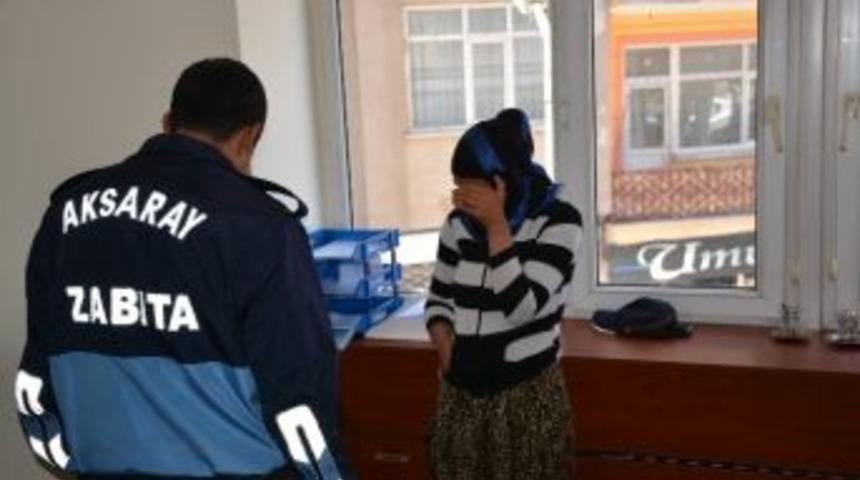 Aksaray&rsquo;da Zabıtadan Dilenci Operasyonu