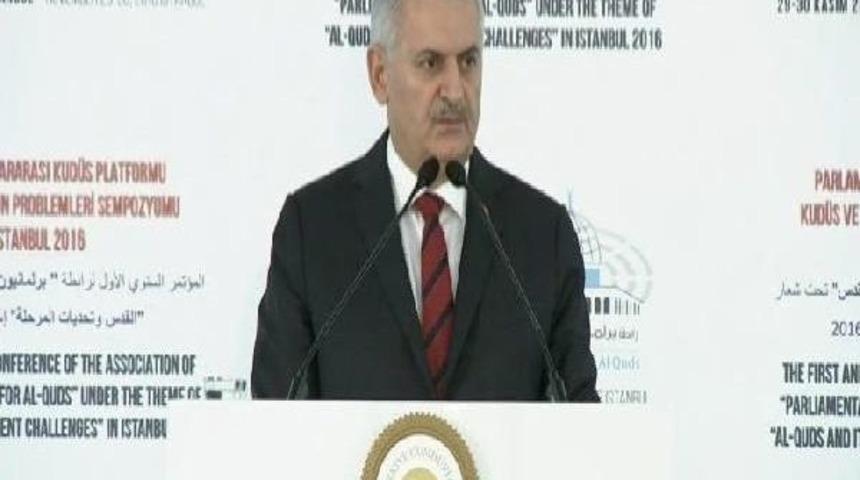 Başbakan Yıldırım "kud&uuml;s Ve S&uuml;recin Problemleri Sempozyumu" Akşam Yemeğinde Konuştu