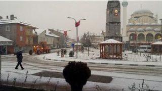 Tokat’ın Başçiftlik İlçesi Beyaza Büründü