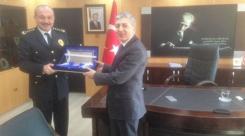 G&uuml;venlik Dairesi Başkanı &Ccedil;ankal, Emniyet M&uuml;d&uuml;r&uuml; İle Bir Araya Geldi