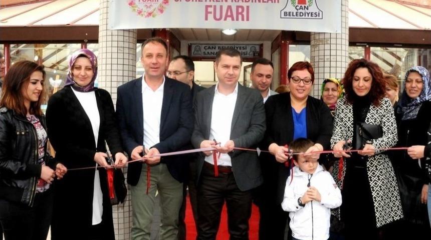 &Ccedil;an Belediyesi 3. &Uuml;retken Kadınlar Fuarı Kapılarını A&ccedil;tı