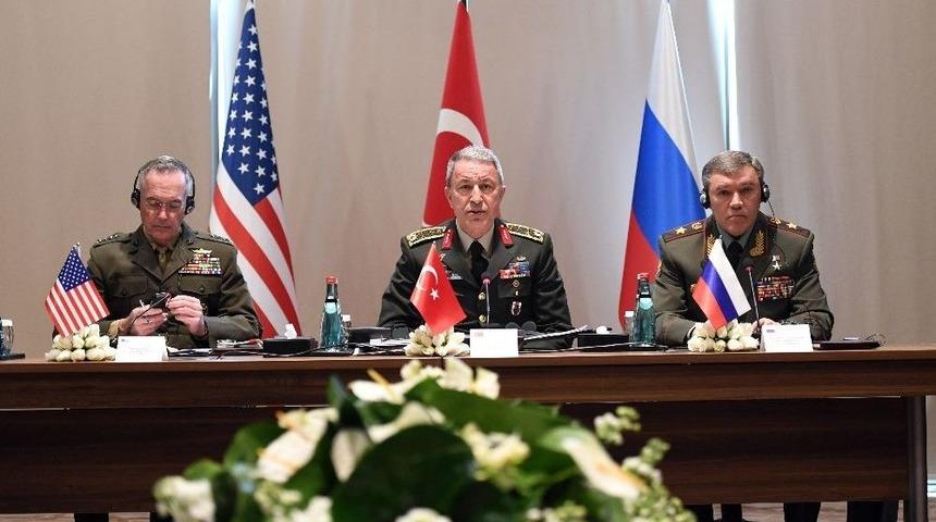 Orgeneral Akar, Abd Ve Rusya Genelkurmay Başkanları İle Toplandı