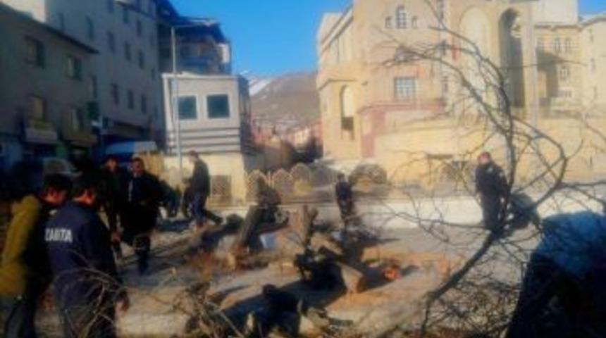 Valilik Bah&ccedil;esindeki Kuru Ağa&ccedil;lar Kesildi