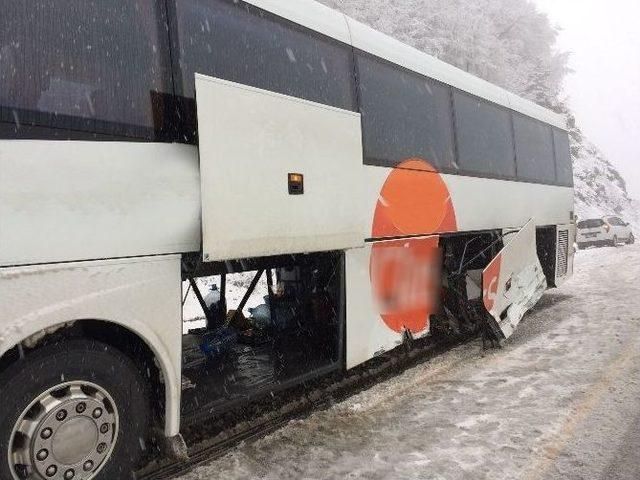 Kastamonu’da Kar Yağışı Kazaya Neden Oldu