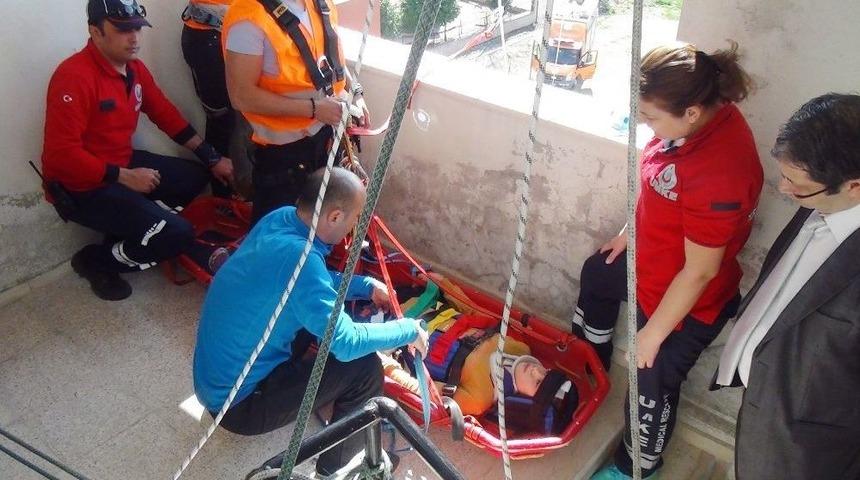 Afad Ve Dağcılardan Ger&ccedil;eği Aratmayan Tatbikat