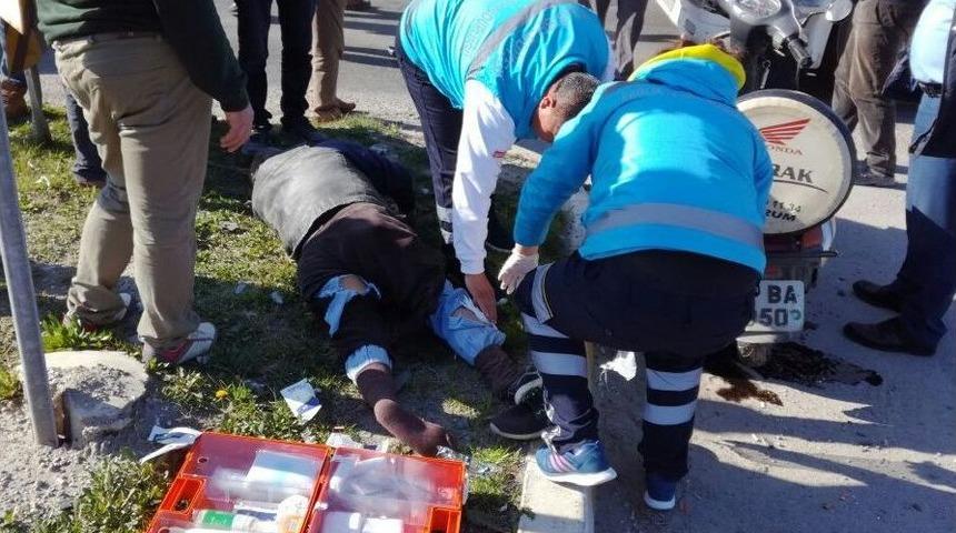 Milas&rsquo;ta Motosiklet İle Tır &Ccedil;arpıştı; 1 Yaralı