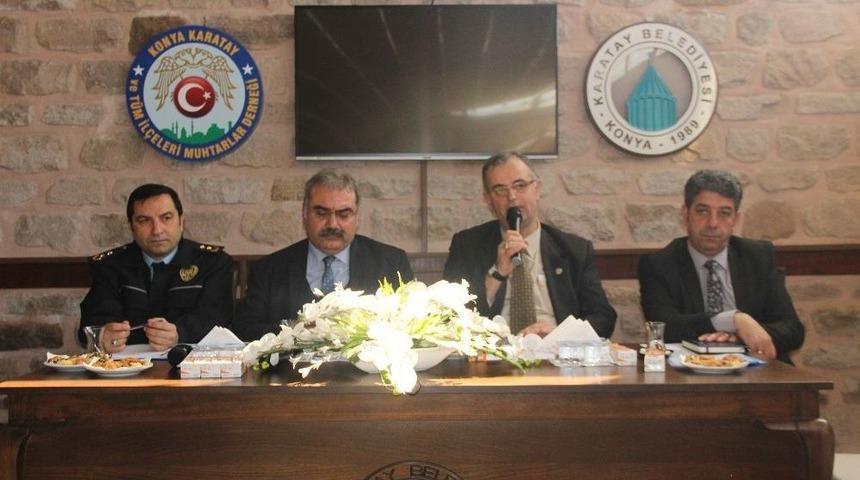 Konya Polisi Muhtarlarla Bir Araya Geldi