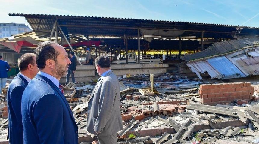 Eski Pazar Yeri Yıkılıyor