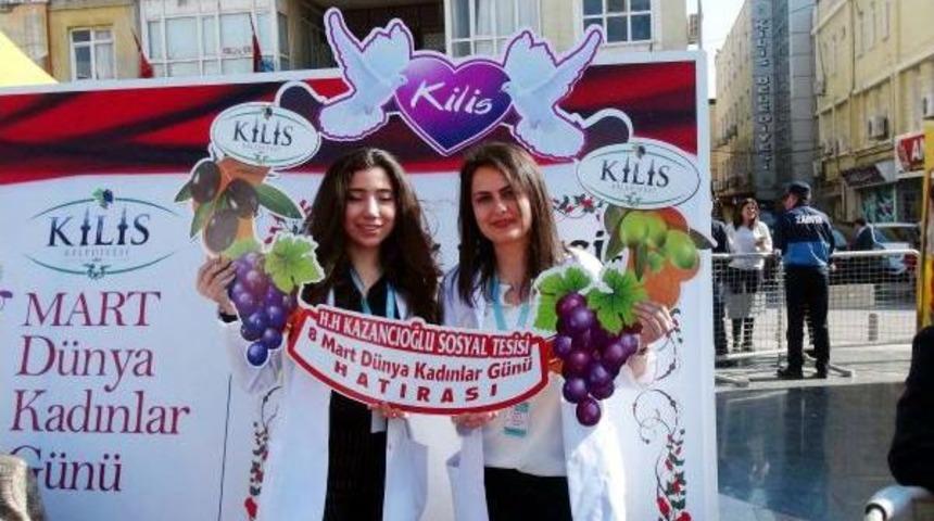Kilis'te, Türk Ve Suriyeli Kadınlardan 8 Mart Kutlaması