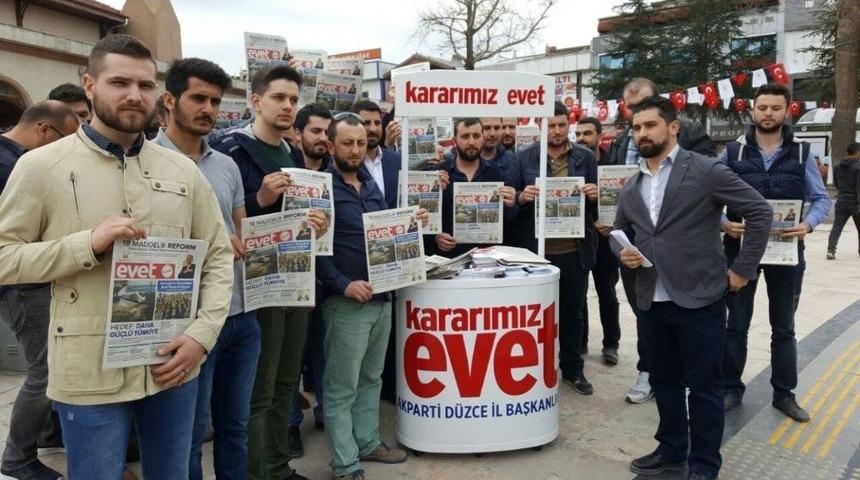 Ak Gençler Kılıçdaroğlu’na “evet” Gazetesi Gönderdiler