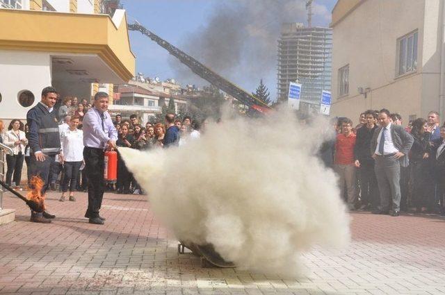 Gaziantep’te Gerçeği Aratmayan Yangın Tatbikatı