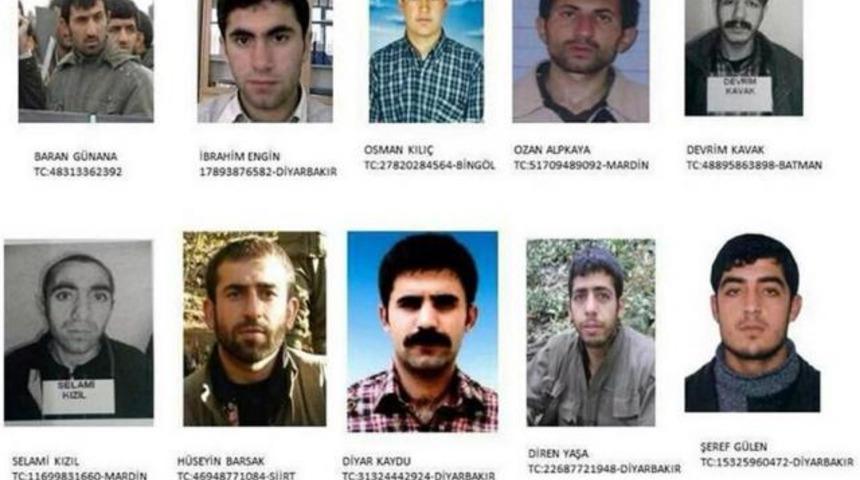 Ka&ccedil;an PKK'lıların kabarık su&ccedil; dosyası