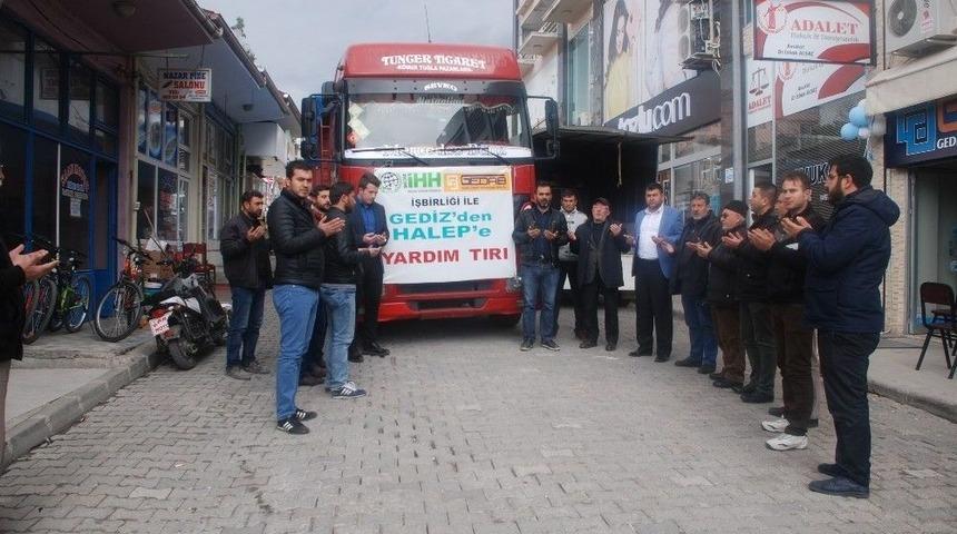 Gediz&rsquo;den Halep&rsquo;e Yardım