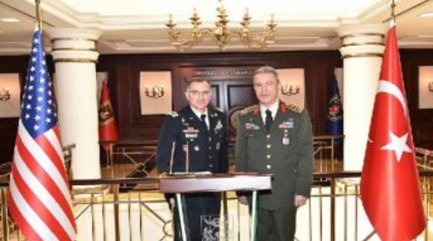 Abd Avrupa Kuvvetleri Komutanı Orgeneral Scaparrotti, Genelkurmay Başkanı Akar'ı Ziyaret Etti