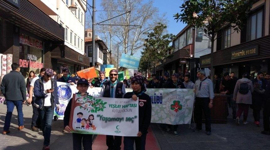 İzcilerden Yeşilay&rsquo;a Destek