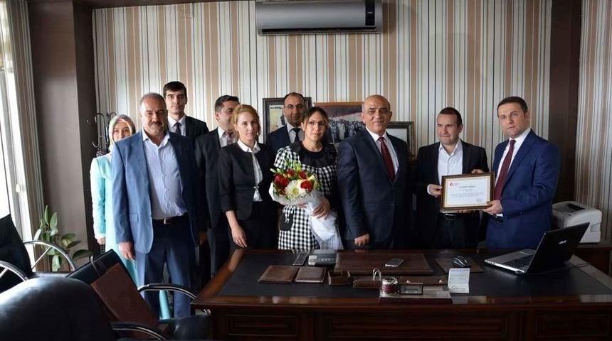 Kaymakam &Ouml;mer &Ccedil;imşit&rsquo;ten Vergi Rekortmenine Ziyaret