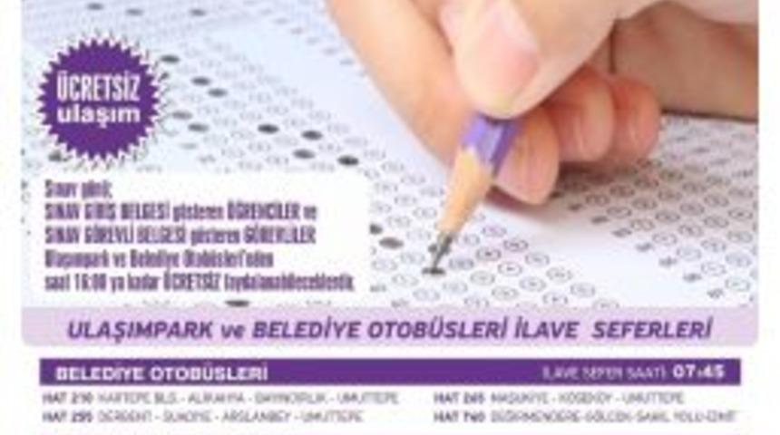 B&uuml;y&uuml;kşehirden Ygs Sınavı İ&ccedil;in Ulaşım Seferberliği