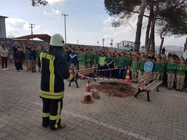 Biga İtfaiyesinden Tatbikat Mesaisi