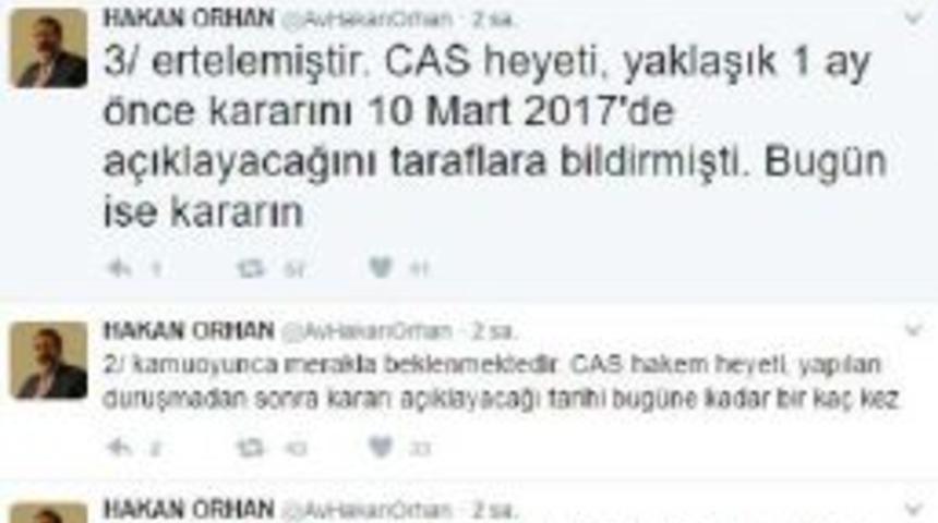 Cas, Trabzonspor&rsquo;Un A&ccedil;tığı Davanın Kararının A&ccedil;ıklanmasını Erteledi