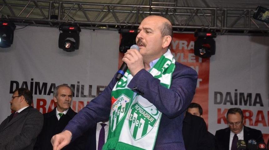Bakan Soylu&rsquo;dan Nokta Mitingi