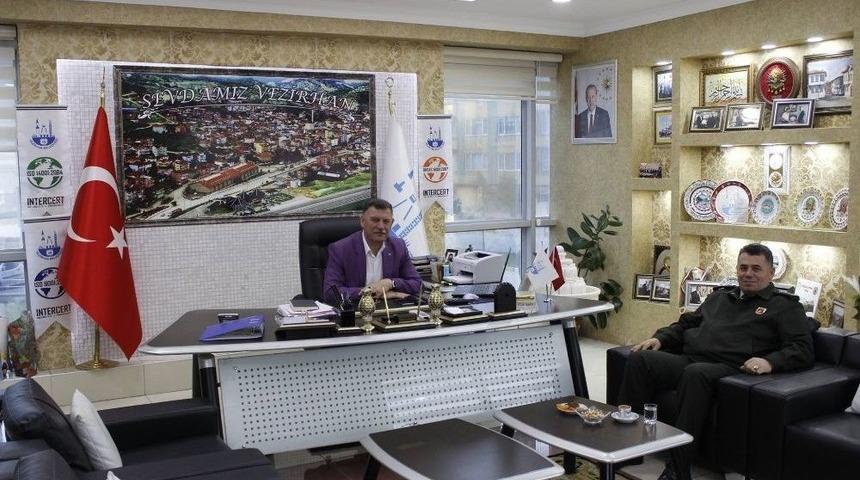 Başkan Duymuş Ve Albay İnce, Vezirhan&rsquo;ın G&uuml;venliğini Konuştu
