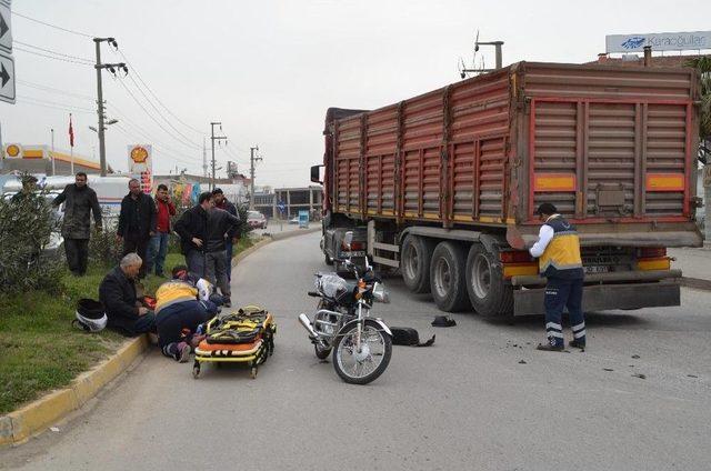 Yeni Aldığı Motosiklet İle Kaza Yapan Sürücü Yaralandı