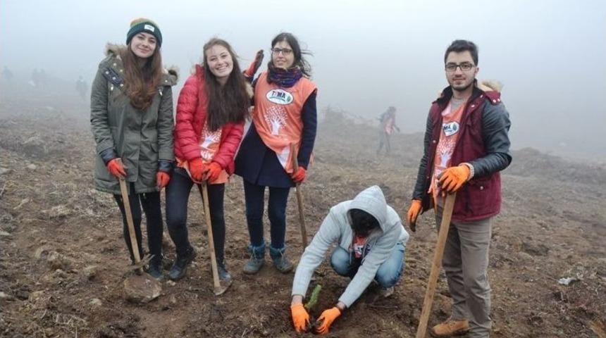 Biga&rsquo;da 6 Bin Fidan Toprakla Buluştu