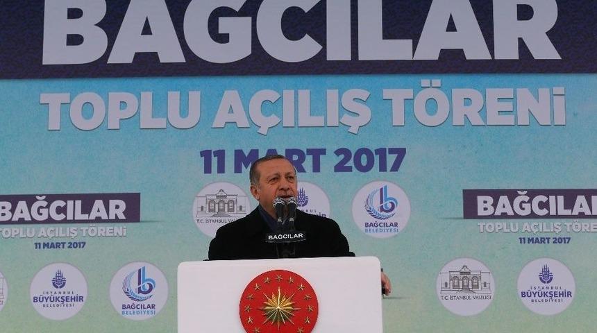 Cumhurbaşkanı Erdoğan, Bağcılar&rsquo;da Toplu A&ccedil;ılış T&ouml;renine Katıldı