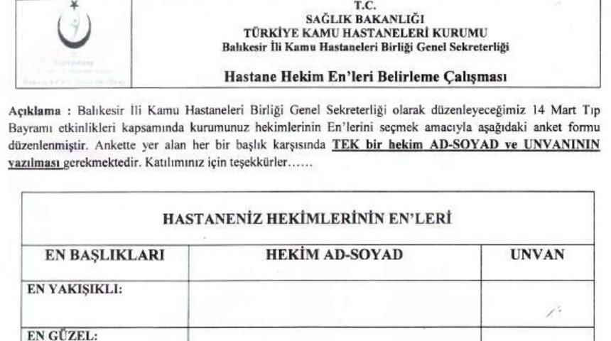 Yakışıklı, G&uuml;zel Ve &Ccedil;ılgın Doktor Anketi Tbmm'ye Taşındı