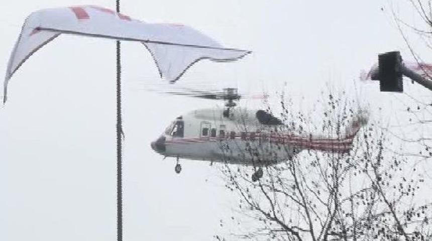 Cumhurbaşkanı Erdoğan İzmit'e Helikopterle Gitti