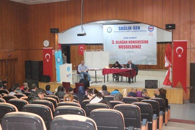 Sağlık-sen Ağrı Şube Başkanlığına Fevzi Mağal Seçildi