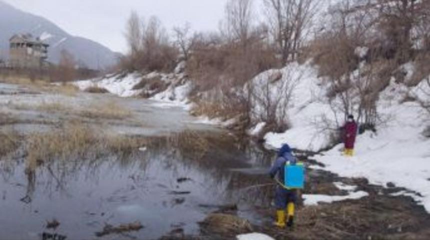 Hakkari Belediyesinden Larva İla&ccedil;lama &Ccedil;alışması