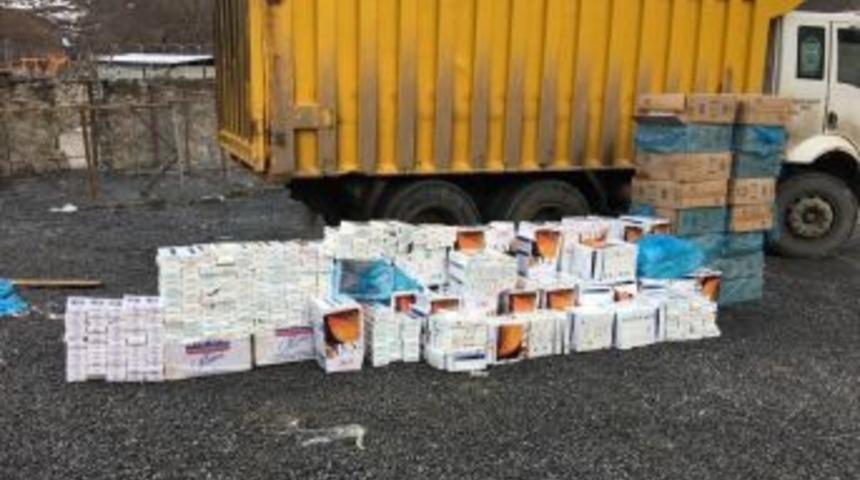 Hakkari&rsquo;de 17 Bin 960 Paket Ka&ccedil;ak Sigara Ele Ge&ccedil;irildi