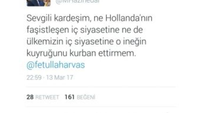 Başkan Hazinedar&rsquo;dan Yardımcısına "hollanda İneği" Tepkisi