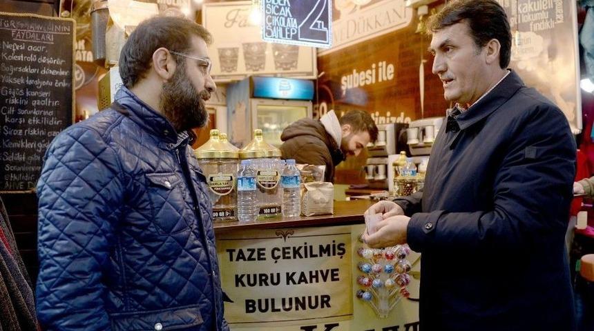 Başkan D&uuml;ndar, &Ccedil;arşı Esnafını Ziyaret Etti