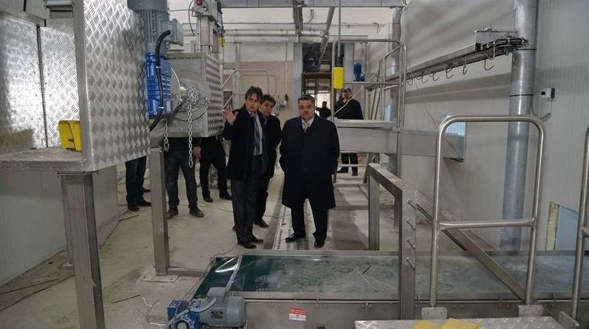 Başkan Yağcı, Yenilenen Et Kesim Tesisinde İncelemelerde Bulundu