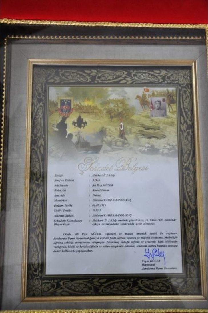74 Yıl Önce Şehit Oldu, Şehadet Belgesi Ailesine Bugün Teslim Edildi G4