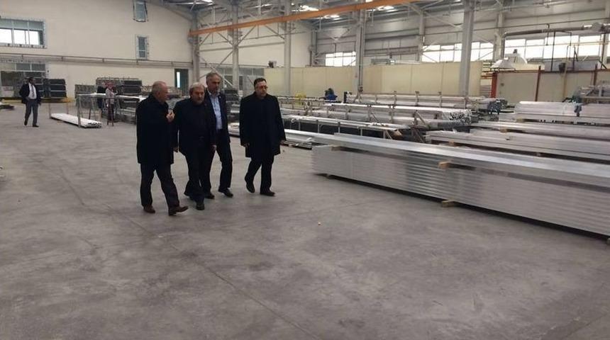 Başkan Şahin Ve Başkan Yaman&rsquo;ın Fabrika Ziyareti