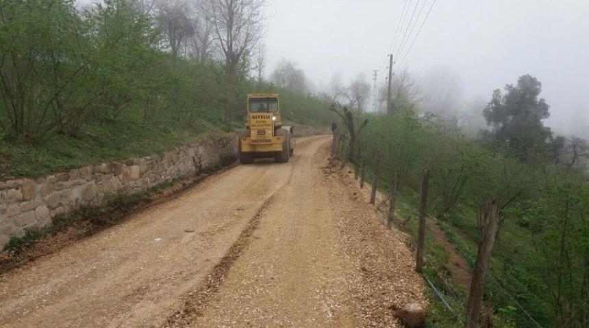 Fatsa&rsquo;da Kırsalda Yol &Ccedil;alışmaları